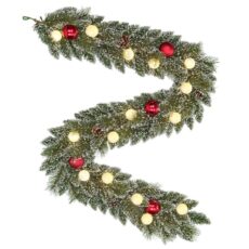 8720967812172 1 Kaprun Pre Lit Christmas Garland With Pinecones Baubles.jpg